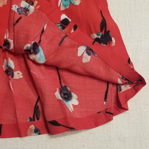 TOPSHOP Spring Skirt - True Red Floral - Picture 4 of 8